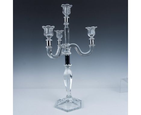 Stunning tall detachable candelabra with four detachable drip tray holders in the shape of flowers. Issued: 20th centuryDimen