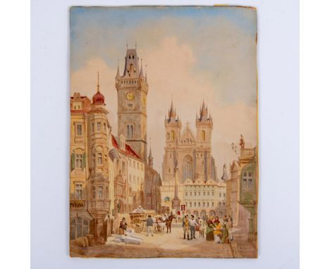 Antique original hand-colored lithograph on paper applied to board by 19th century French painter Auguste Mathieu. It represe