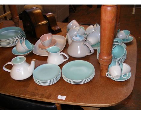 A quantity of two-tone Poole pottery