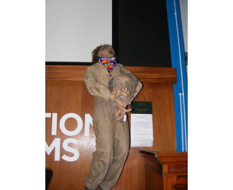 A vintage Brading Wax Work figure 'Valentine Gray, The Chimney Sweep' together with original Osborn - Smith's Wax Museum pamp
