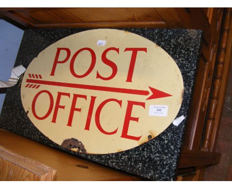 A vintage Post Office enamel sign 