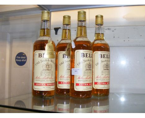 Four unopened bottles of Bell's Old Scotch Whisky (Extra Special)