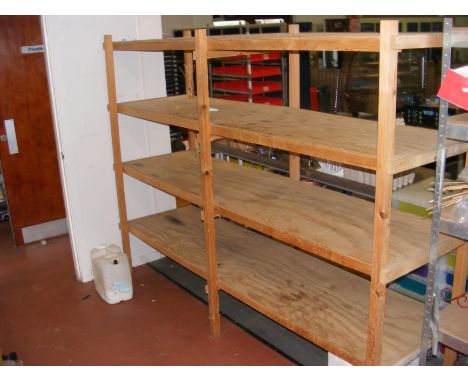 A pine shelf storage unit