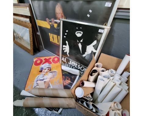 Large size framed cinema poster 'Kill Bill' Volume 2.  75x100cm approx.  Framed.  Together with reproduction Warner Brothers 