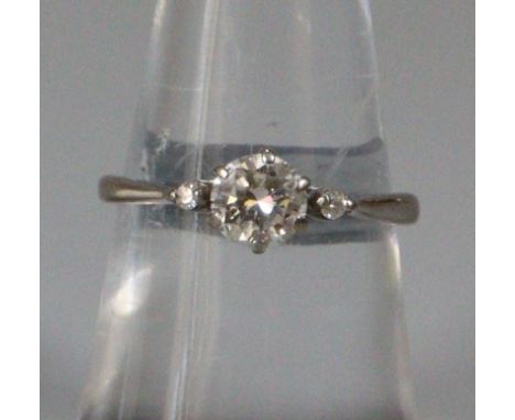 18ct white gold diamond solitaire ring.  2.2g approx.  Size L.  (B.P. 21% + VAT) 