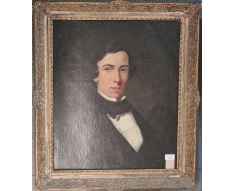 British School (19th century), portrait of a young gentleman, oils on canvas.  60x50cm approx.  Gilt frame.   (B.P. 21% + VAT