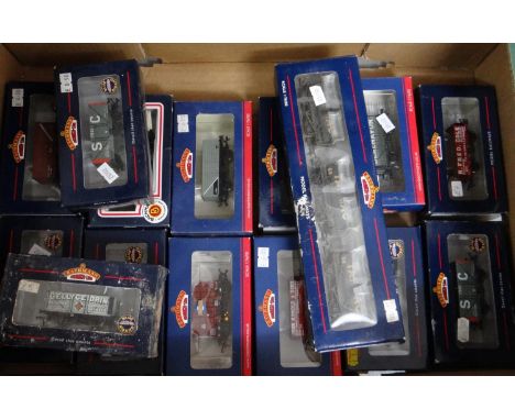 Box of Bachmann Branch-line scale 1:76 - OO gauge wagons and tankers in original boxes.   (B.P. 21% + VAT) 