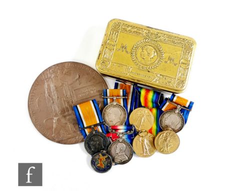 A World War One Military Medal for awarded to 435096 Pte H George RAMC, three First World War pairs to 22305 Pte F Bulger OXF