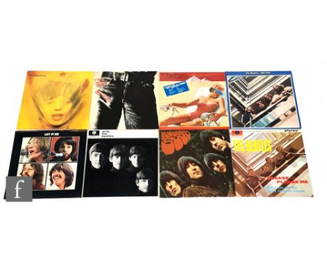 The Beatles/Rolling Stones - Eight LPs to include The Beatles - Rubber Soul - PMC 1267, Please, Please Me - PCS 3042 - Reissu