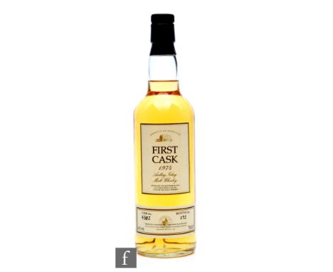 A 70cl bottle of Ardbeg 1974, 19 Year Old, First Cask Malt whisky, cask No. 4382, bottle number 172. 