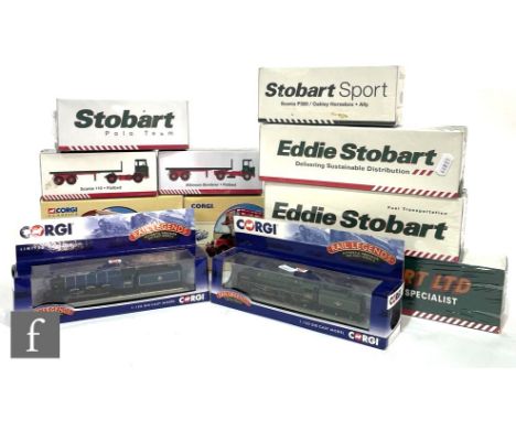 Eleven assorted diecast models to include Corgi Rail Legends, Corgi Classics and Atlas Eddie Stobart, all boxed. (11) 