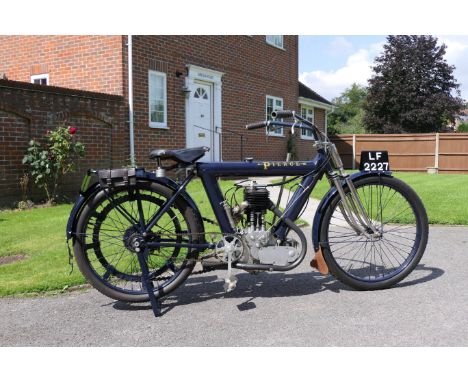 1911 Pierce 592cc SingleRegistration no. LF 2227Frame no. 4447Engine no. 4284•Premier American marque•Brought to the UK durin