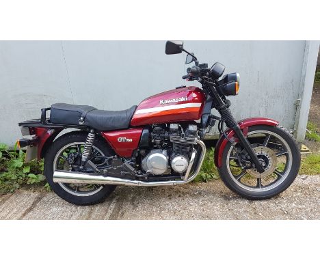 1988 Kawasaki GT750Registration no. F584 NDXFrame no. KZ750P-008488Engine no. KZ750NE020639In 1979 Kawasaki bored out the sma