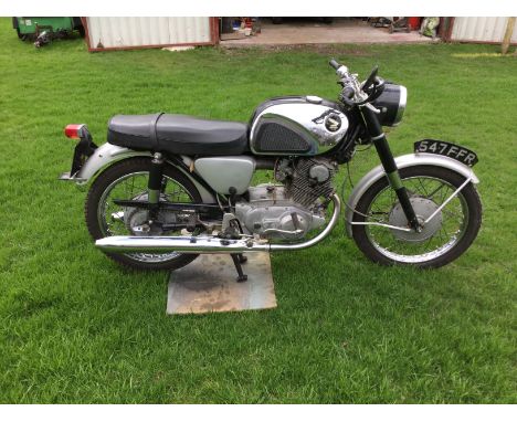 1963 Honda 247cc CB72Registration no. 547 FFRFrame no. 314793Engine no. 314806Introduced in 1960, the CB72 retained the basic