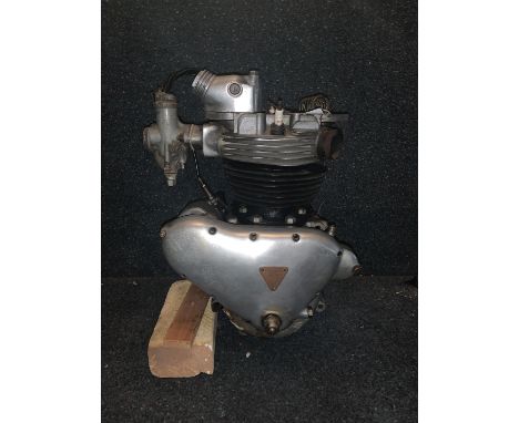 A Triumph enginenumbered 6T 35709, condition and completeness unknown, close inspection advised.  Lot to be sold without rese