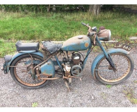 1954 Francis-Barnett 125cc Kestrel ProjectRegistration no. LJF 669Frame no. U2650Engine no. 618A 6900After WW2 Francis-Barnet