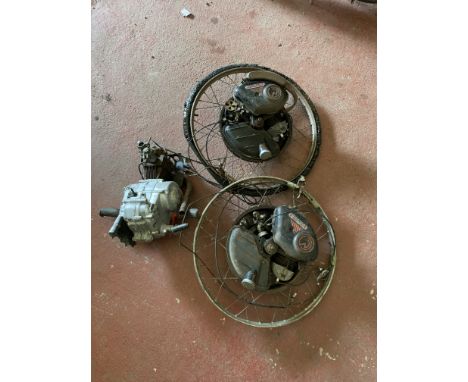 Two Cyclemaster enginestogether with a Honda engine (unnumbered), close inspection advised.  (3)Lot to be sold without reserv