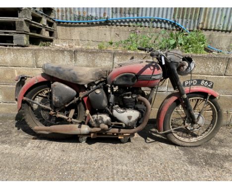 Property of a deceased's estate 1951 Triumph 499cc Tiger T100Registration no. PPD 862Frame no. none visibleEngine no. T100 32