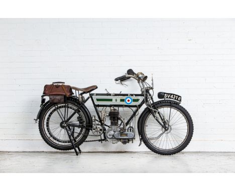 Property of a deceased's estate 1910 Triumph 3½hpRegistration no. SV 4316Frame no. 152324Engine no. 8564-4-2The first Triumph