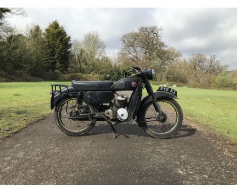 1955 Francis Barnett 197cc FalconRegistration no. PYE 53Frame no. VM7468 (partially obscured)Engine no. 38725The machine's me