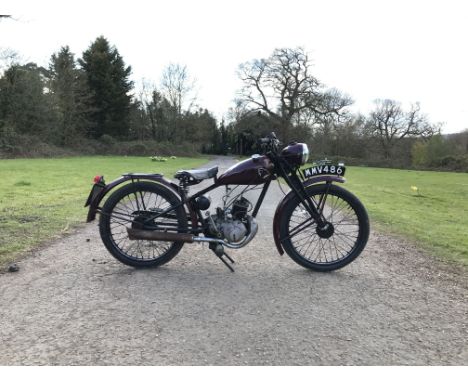 c.1947  Royal Enfield  125ccRegistration no. MMV 486Frame no. RE16501Engine no. G8013Offered for restoration and sold strictl