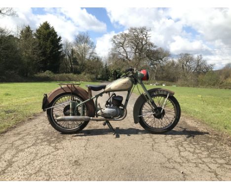 BSA 125cc BantamRegistration no. HUJ 386 (See text)Frame no. 70792Engine no. DD12051 (See text)The machine's mechanical condi