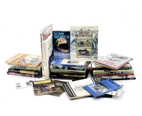 Assorted motorcycling booksincluding Kris Perkins : Norton Rotaries, Jeff Clue : British Racing Motorcycles, Peter Howdle : B