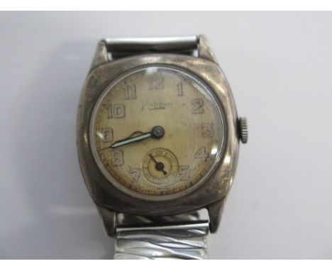 A silver Mappin manual wind wristwatch - 29mm case - running 