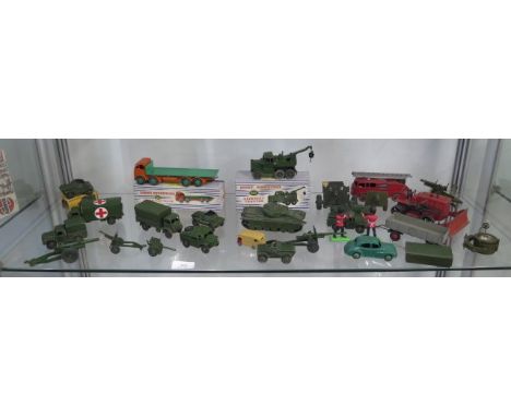 A collection of Dinky Diecast lorries, Military vehicles including a boxed Dinky Supertoys 902 Foden Truck 