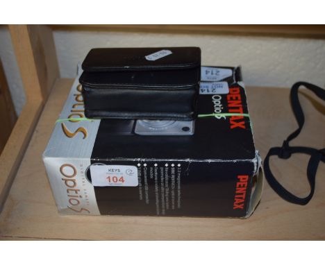 PENTAX OPTI-5 3.2 MGPXL DIGITAL CAMERA IN BOX TOGETHER WITH A FUJI FILM FINEPIX J210 10 MGPX CAMERA IN CASE
