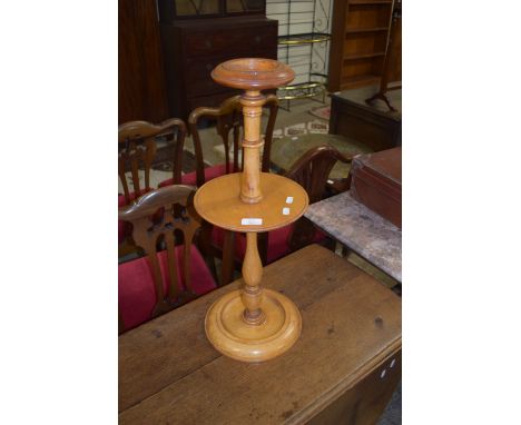SMALL TURNED WOOD LAMP HOLDER, HEIGHT APPROX 66CM