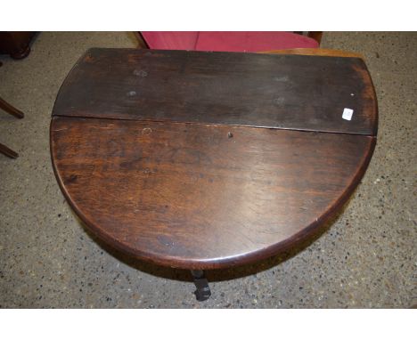 GATE LEG OVAL FOLDING TABLE, LENGTH APPROX 102CM EXTENDED