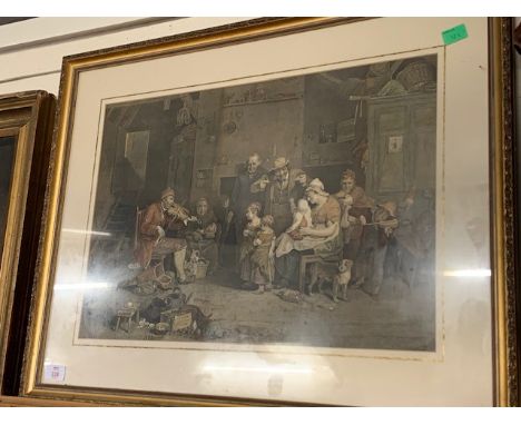 LARGE PRINT OF A VICTORIAN TAVERN SCENE