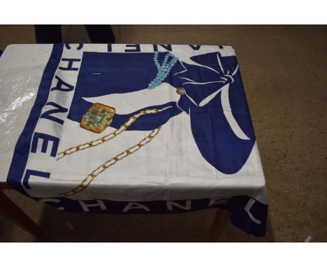 CHANEL SILK SCARF FEATURING IMAGE OF ART DECO STYLE LADY
