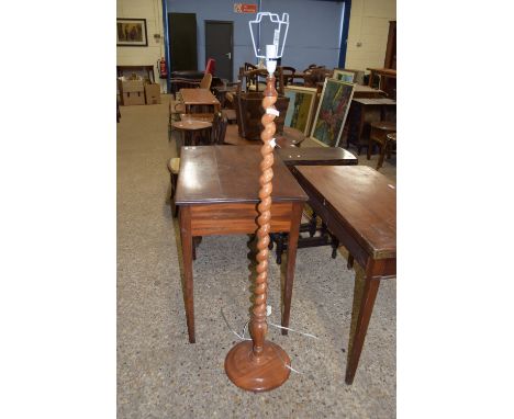 MODERN TURNED EFFECT LAMP STANDARD, HEIGHT APPROX 135CM