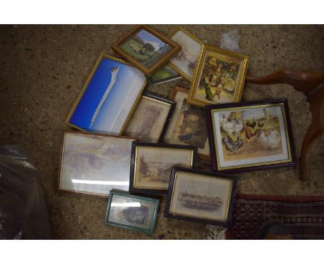 BOX CONTAINING PICTURES AND PRINTS