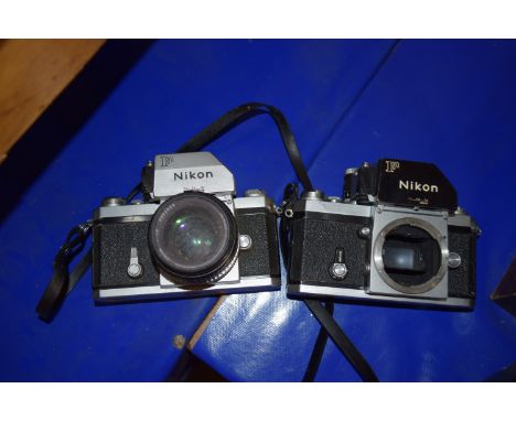 VINTAGE NIKON CAMERA STAMPED 7331647, TOGETHER WITH A FURTHER VINTAGE NIKON CAMERA STAMPED 7402398 (A/F)