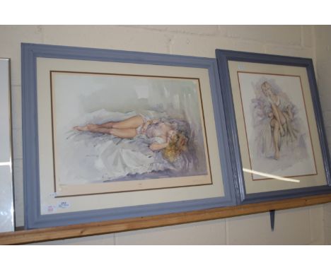 PRINT OF A YOUNG GIRL SIGNED FRANCIS BOXALL, AND ONE OTHER "CHARLOTTE"
