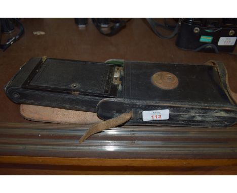 CASED VINTAGE KODAK CAMERA A116 STAMPED TO BACK
