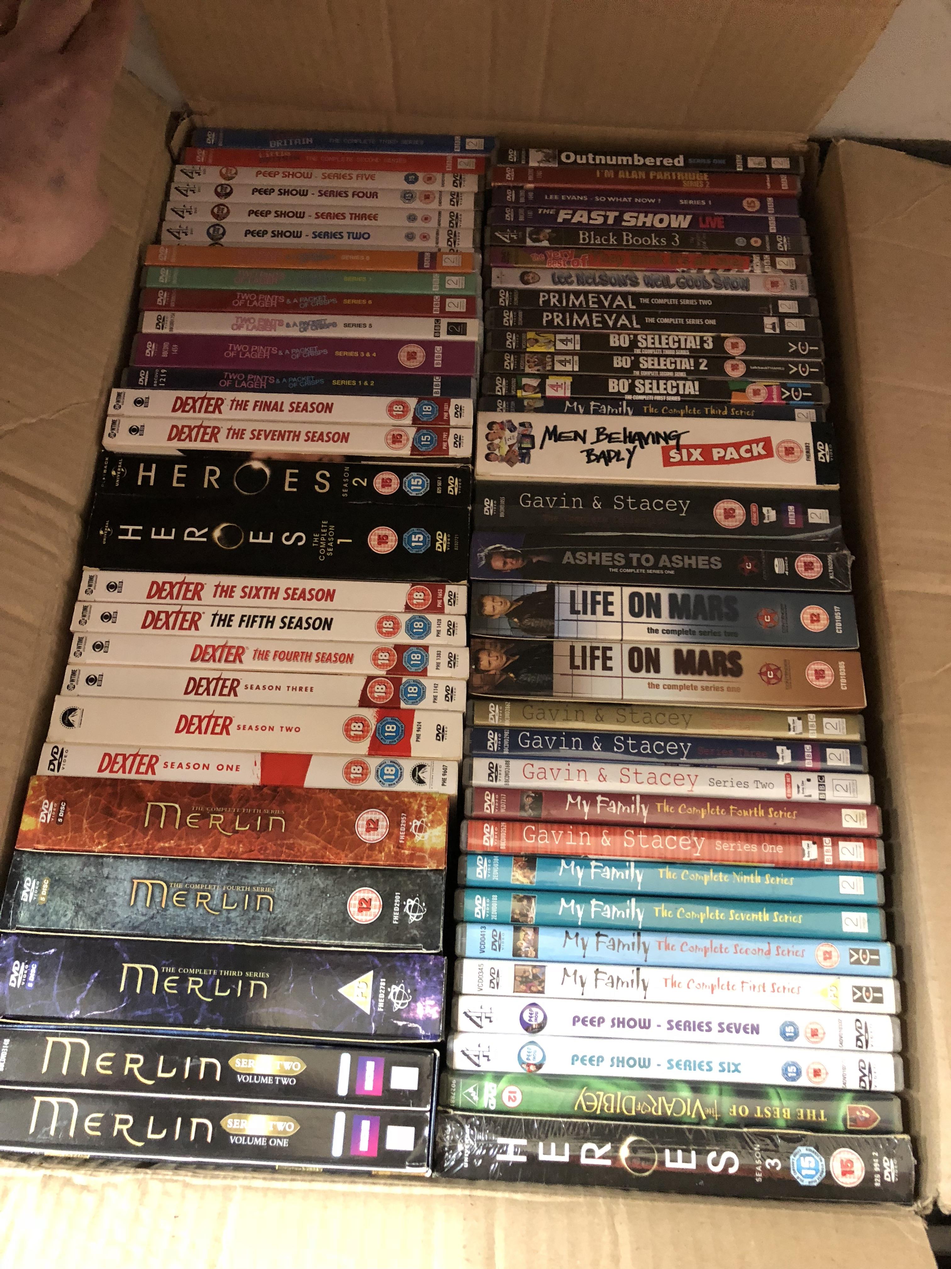 5 Boxes Of Dvds