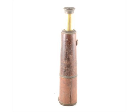 A World War One R &amp; J Beck three draw brass telescope with broad arrow and dated 1917, Reference SIG (MKIV) also G.S.No. 