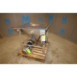 Hapman 36" x 36" x 36" H S/S Feed Hopper, SN K16540 CA, with S/S Safety Cage, Plexiglass Cover, 4"