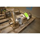 Alfa Laval 5 hp Centrifugal Pump, Type LKH20M, Model 963405/142, with 2.5" 2" CT S/S Clad Motor,