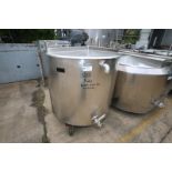 Aprox. 200 Gal. Hinged Lid S/S Jacketed Mix Tank, with Top Mounted Drive Motor with Bottom Sweep