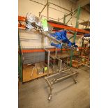 2019 Alimec Aprox. 70" L x 15.5"W x 50" to 74" S/S Inclined Belt Conveyor, with Bauer S/S Drive