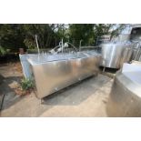 3 Compartment @ Aprox. 50 Gallon, S/S Insulated Flavor Tank, with Lids, Includes Agitator Shafts,