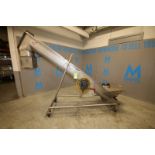 Aprox. 10' L x 31" to 90" H Inclined S/S Portable Screw Conveyor with 12" S/S Screw, Baldor 5 hp /