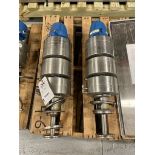 (2) GEA Assorted Aprox. 6" S/S Air Valves Actuators with Think Tops (NOTE: Bodies Not Included;