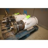Tri Clover Type 20 hp Centrifugal Pump, with 4" x 1.5" CT S/S Head, Baldor 3420 rpm Motor, 230/