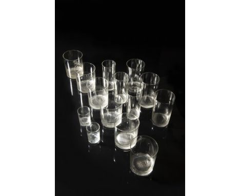 ADOLF LOOS 1870 - 1933: A GLASSWARE SET 1931 Blown crystal with diamond-cut base Architect Adolf Loos designed this service u